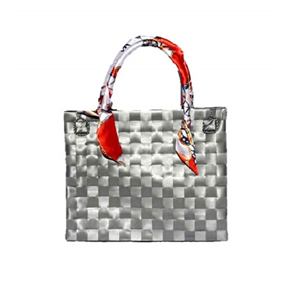 Handmade Plastic Strap Water Resistant Handbag